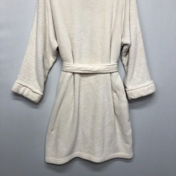 Ralph Lauren Women Polyester Fleece Bath Robe Size Extra Large White B220 -11 - Picture 15 of 15